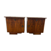 Set of 2 vintage bedside tables / mini cabinets
