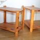 Pair of solid pine bedside tables, 1980