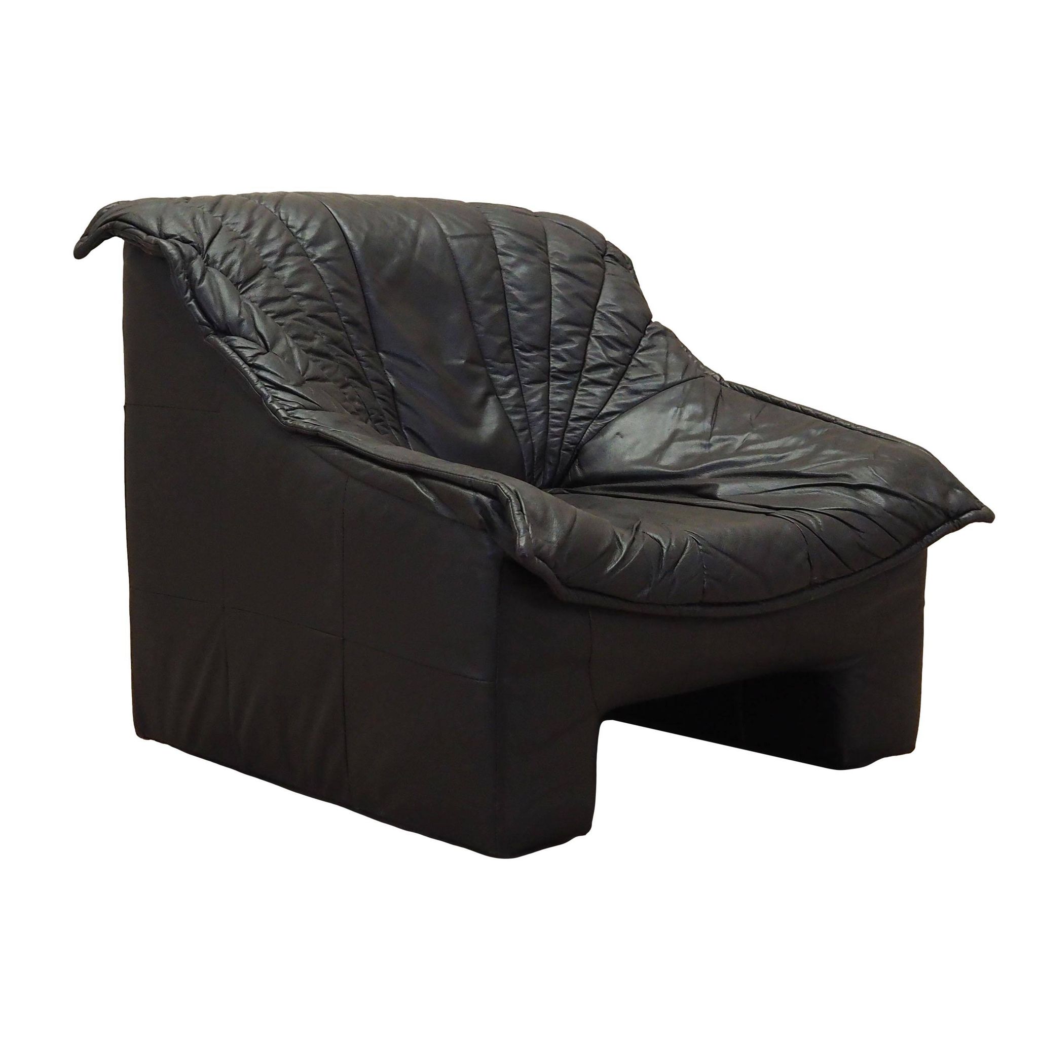 Leather armchair, Italian design, 1960s, production: Italy