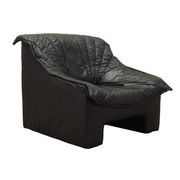 Leather armchair, Italian design, 1960s, production: Italy