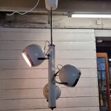 Vintage eyeball pendant chandelier with 3 lacquered reflectors