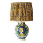 Table lamp in ceramic, Italian Renaissance, Cantagalli style, circa 1880-1900.