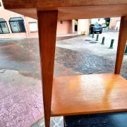 Table bureau d'appoint, console pieds compas, design scandinave an 70