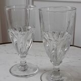 Duo de verres à absinthe fin XIXeme