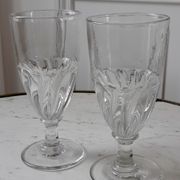 Duo of absinthe glasses late nineteenth century