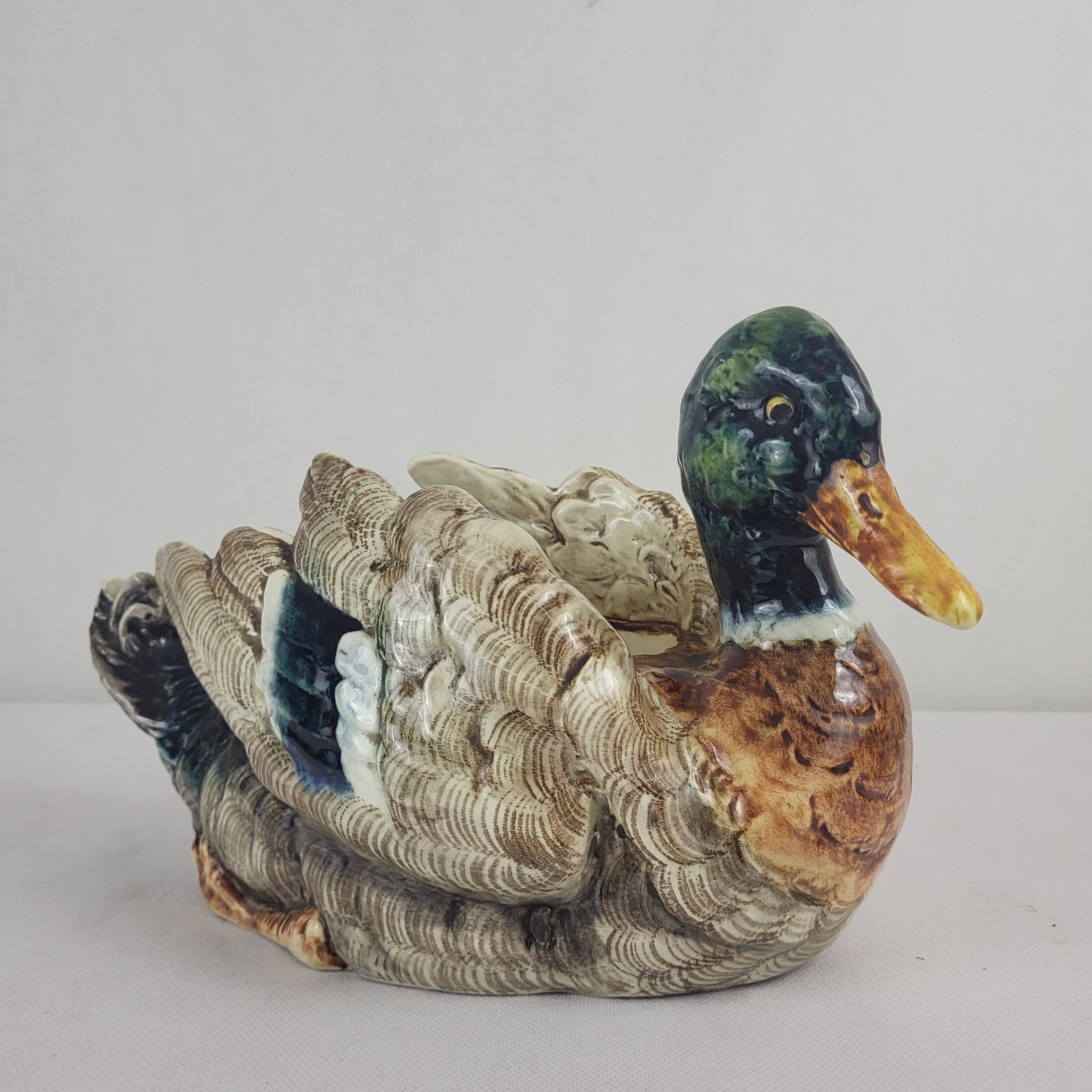 Duck majolica planter, planter, 1900