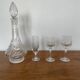 Hand-cut crystal glass and carafe set