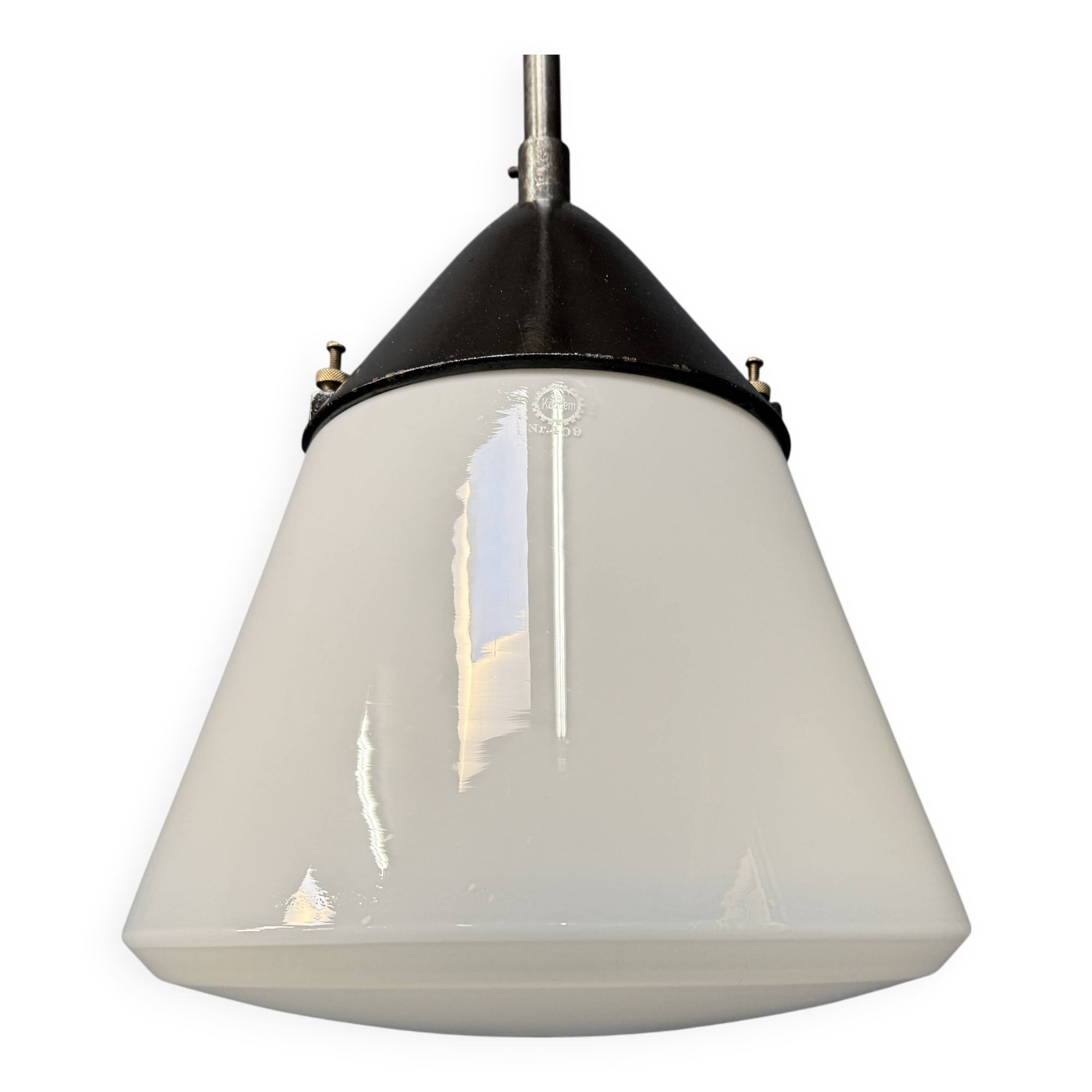 Opaline glass Kandem pendant lamp model 409
