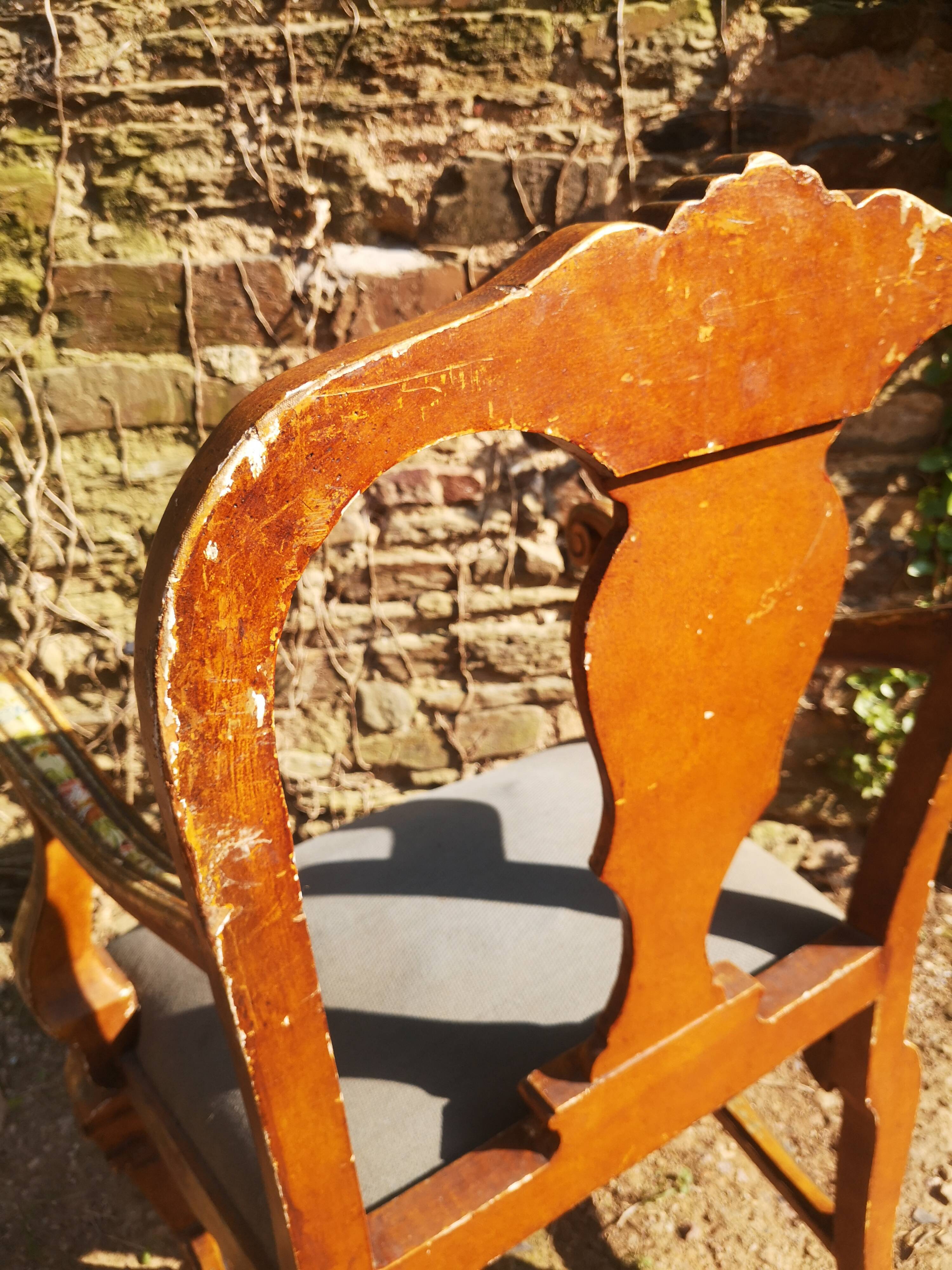 19th painted Italian armchair