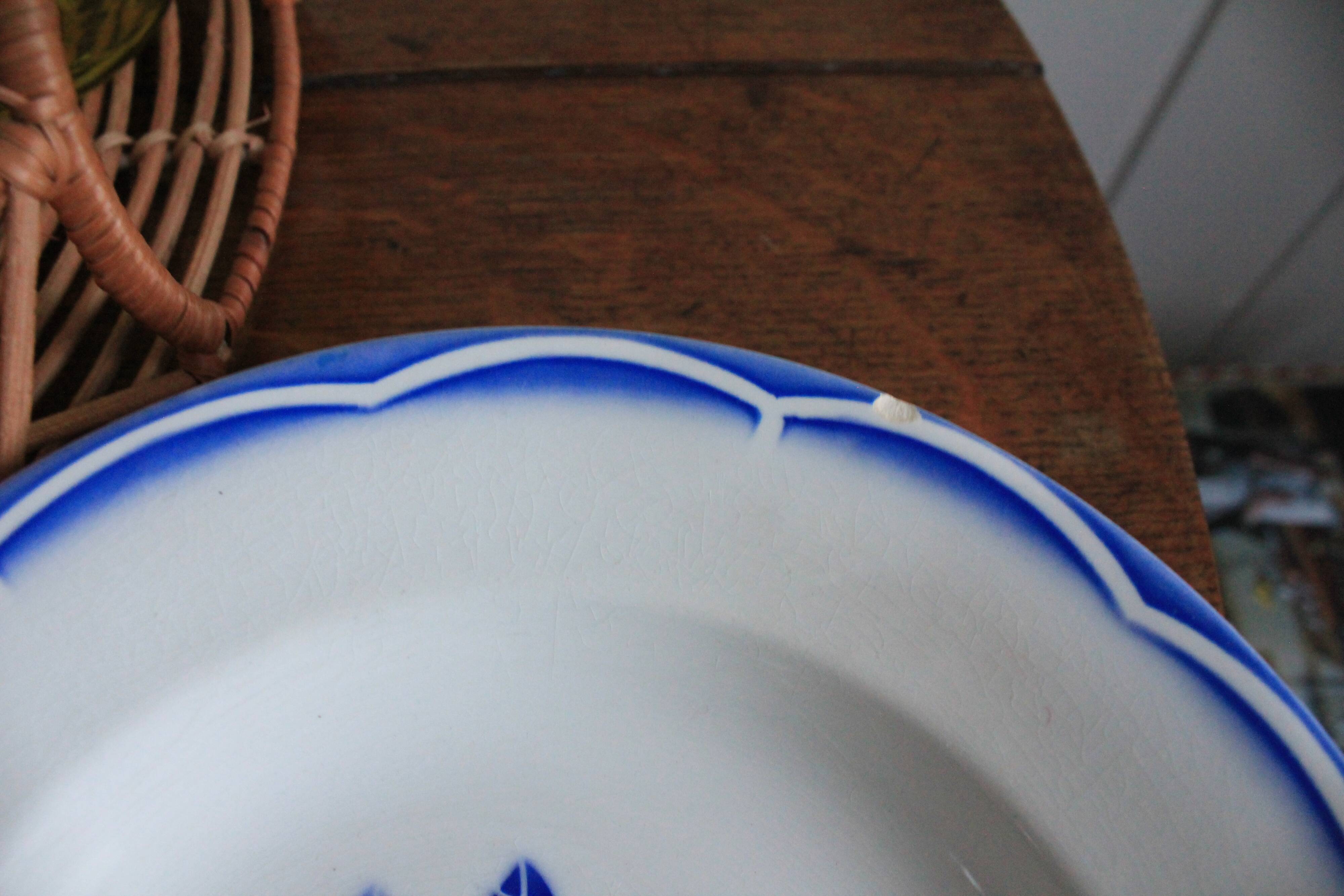 Set of 2 deep plates Digoin Sarreguemines model Marsac