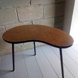 Scandinavian side table shaped bean with three feet
