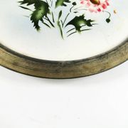 Art Nouveau tray, silver-plated brass, white porcelain, Austria, early 20th century