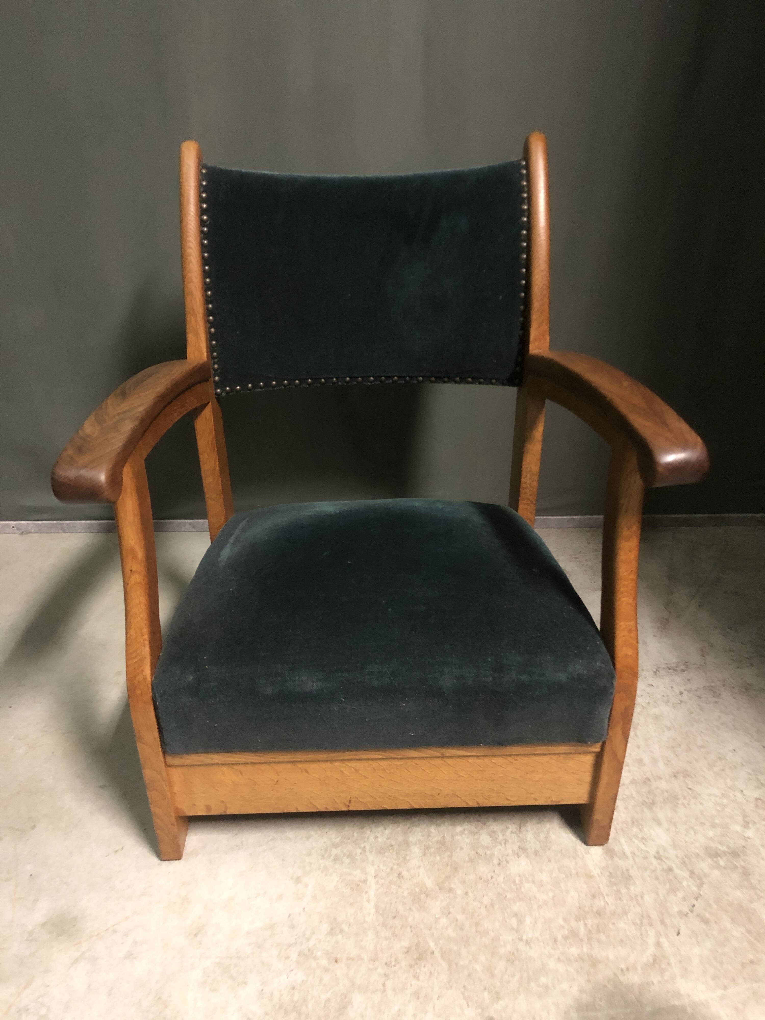 Pair of 1930's Dutch lounge chairs