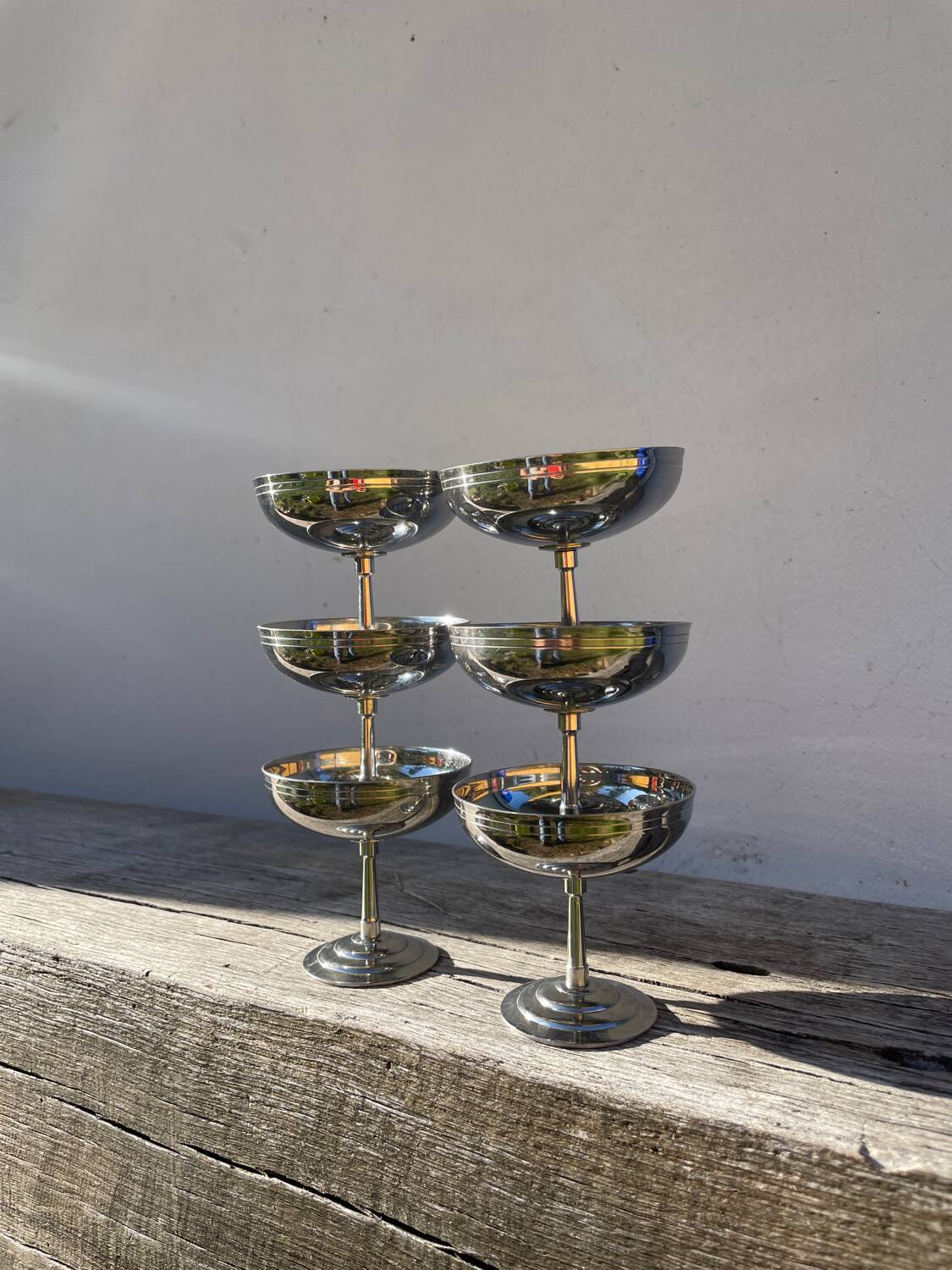 6 Rémy Letang stainless steel cups