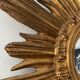 Vintage Witch Eye Mirror in Gilded Wood and Domed Glass