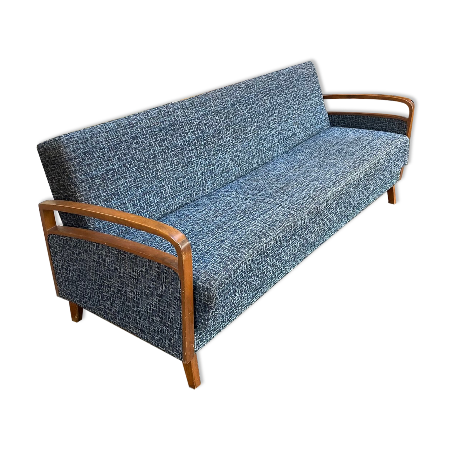 Daybed sofa from the 60s in wood and fabric