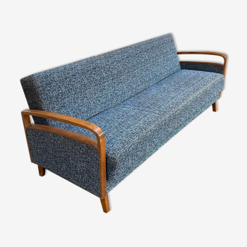 Daybed sofa from the 60s in wood and fabric