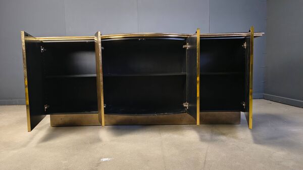 Enfilade en laiton par Belgochrom, années 1980