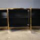 Brass credenza by Belgochrom, 1980s