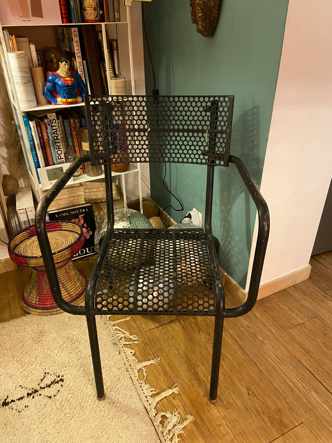 Garden armchair René Malaval Blocmetal 50s