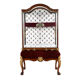 Mahogany jeweler's showcase with gilded bronze legs