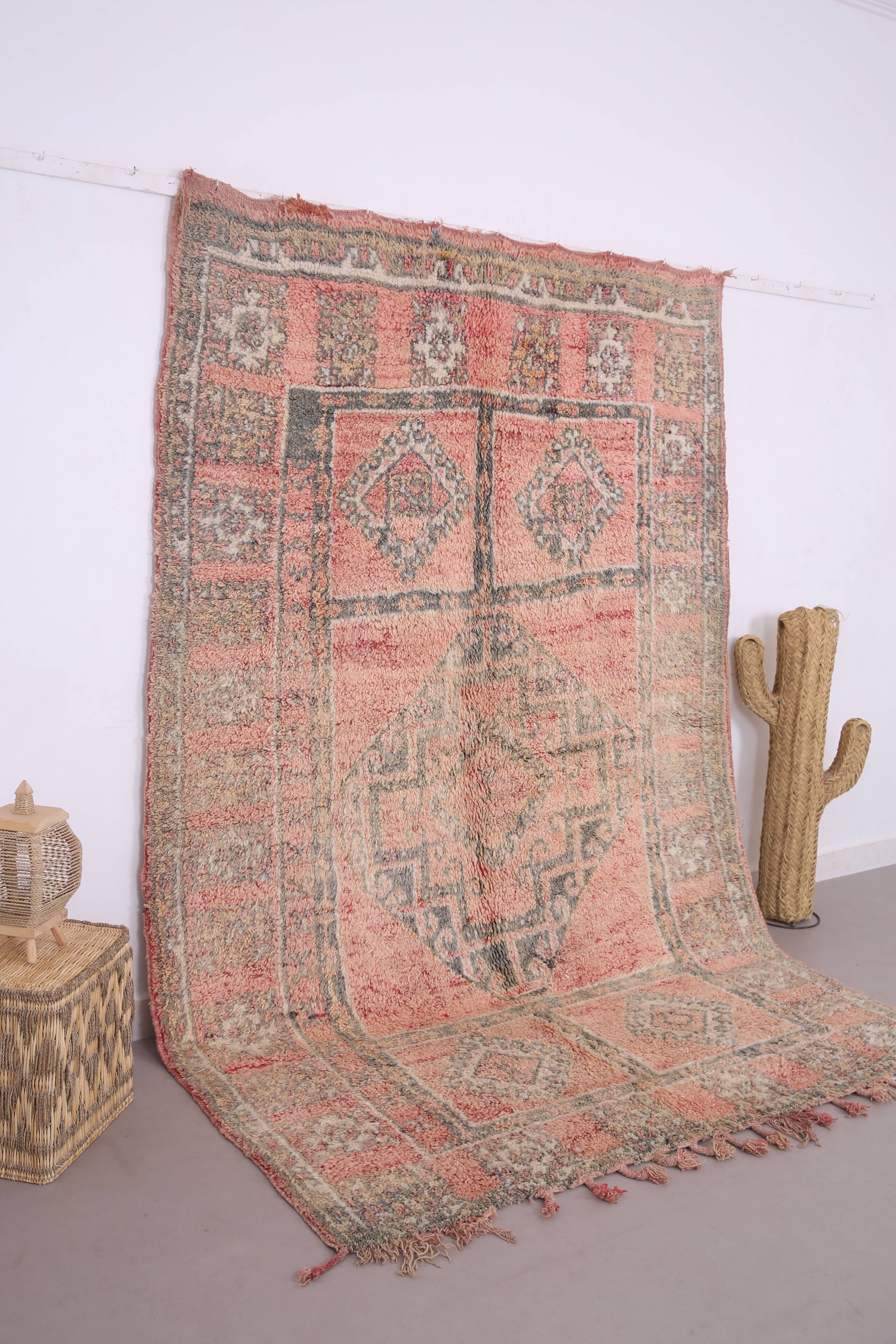 Vintage Boujaad Moroccan Rug 188 x 281 cm – Handmade All Wool Berber Carpet