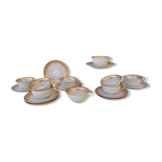 8 cups coffee porcelain Limoges Ahrenfeldt beautiful gilding