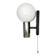 AKA Leuchten wall lamp, 1970s, Space Age chrome sphere, mid-century vintage