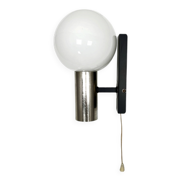 Lampe murale AKA Leuchten, années 1970, sphère chromée Space Age, vintage du milieu du siècle