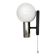 AKA Leuchten wall lamp, 1970s, Space Age chrome sphere, mid-century vintage