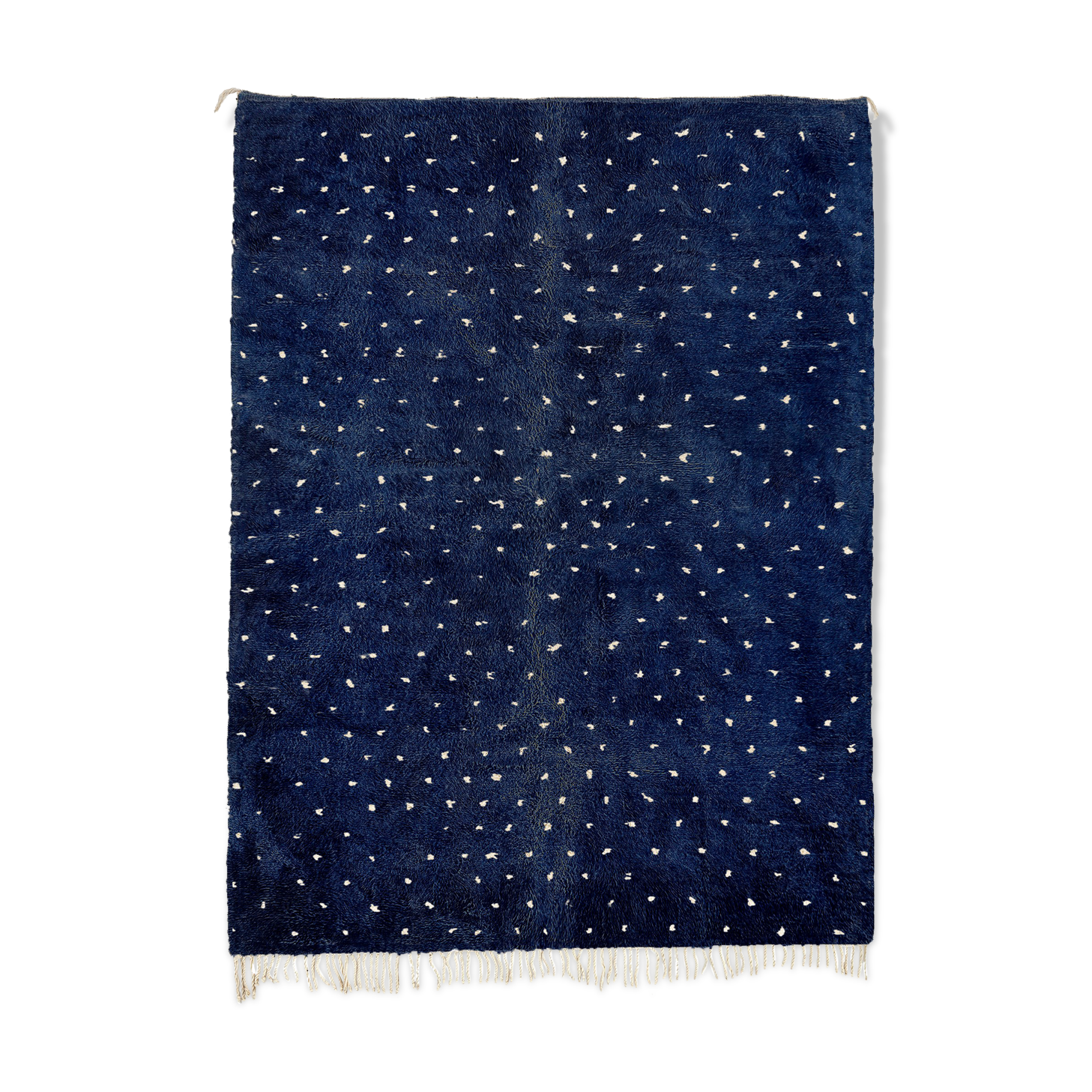 Modern Moroccan carpet dark blue A. Younger