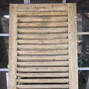 Old fir shuttered door