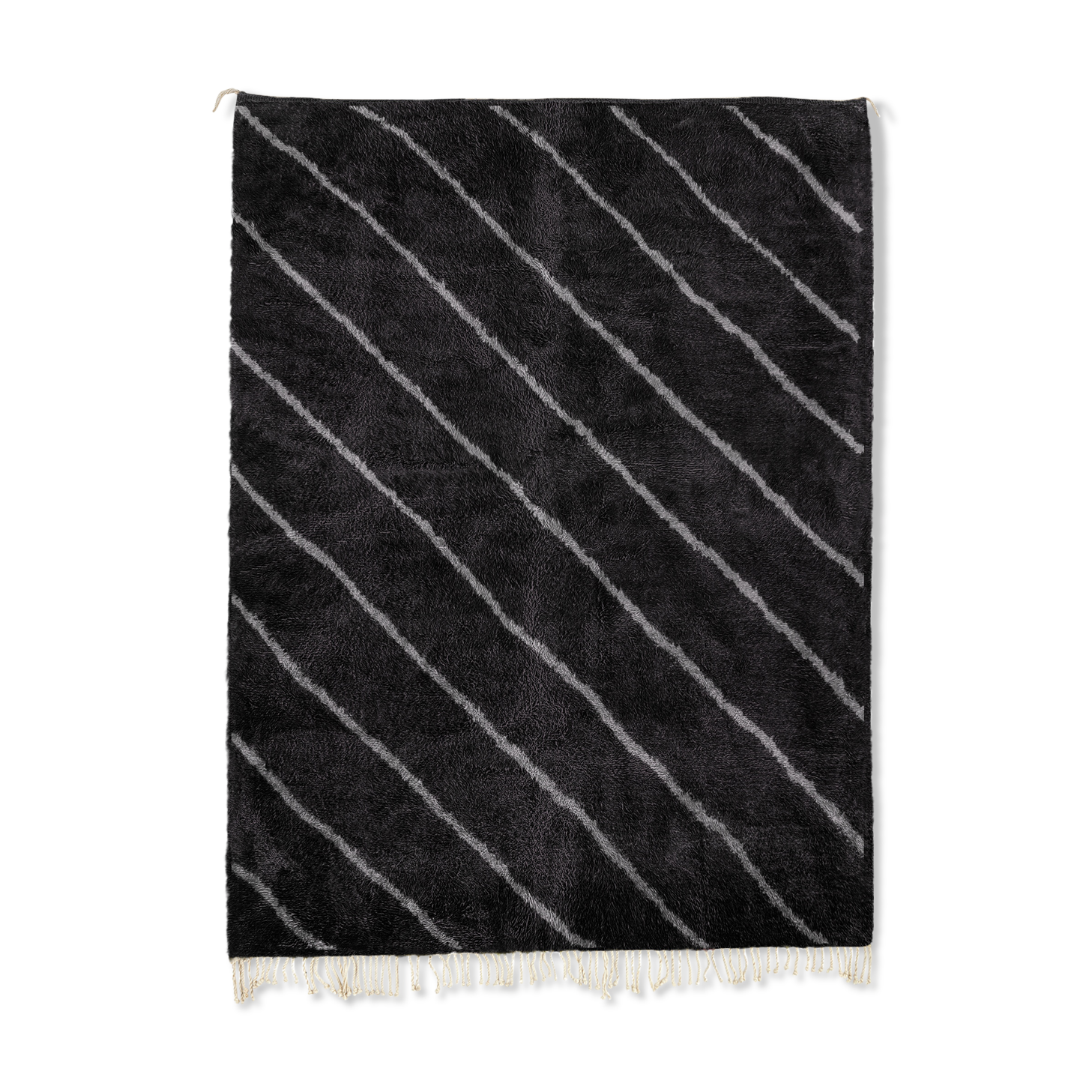 Modern Moroccan carpet black contemporary art 240x340cm