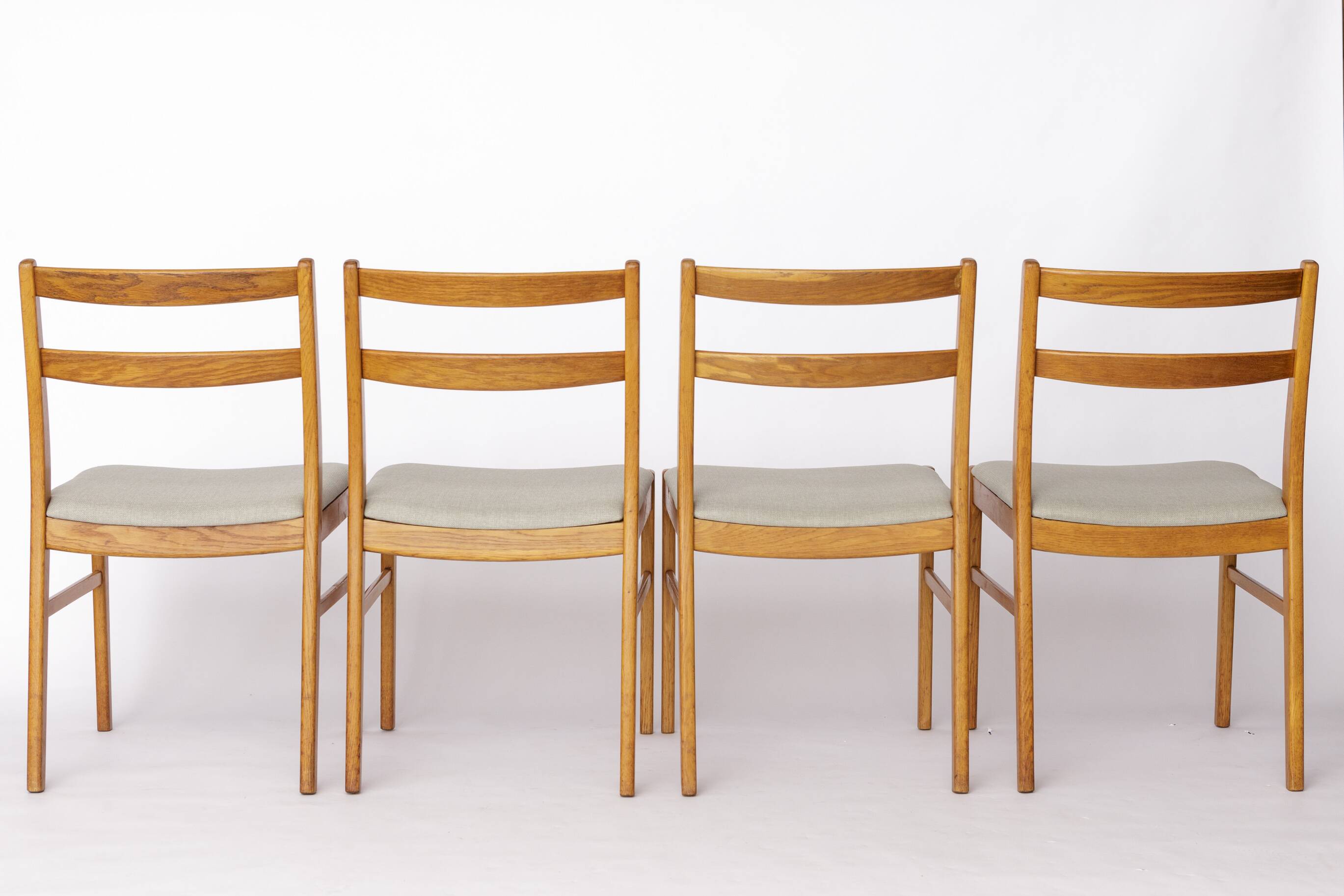 Set of 4 Vintage Oak Dining Chairs, 1960s Swedish Design by Alb Johansson