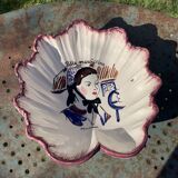 Hand-painted small maraîchine fruit cup signed by Henry Simon vintage