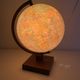 Vintage globe 1960 terrestrial Girard Barrère glass wood - 29 cm
