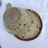 Pyrite stoneware cup and saucer set