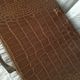 Small suitcase cardboard Brown imitation Croc of the 1950s