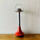 Vintage tulip ashtray on foot in red and chrome steel - Space Age Design