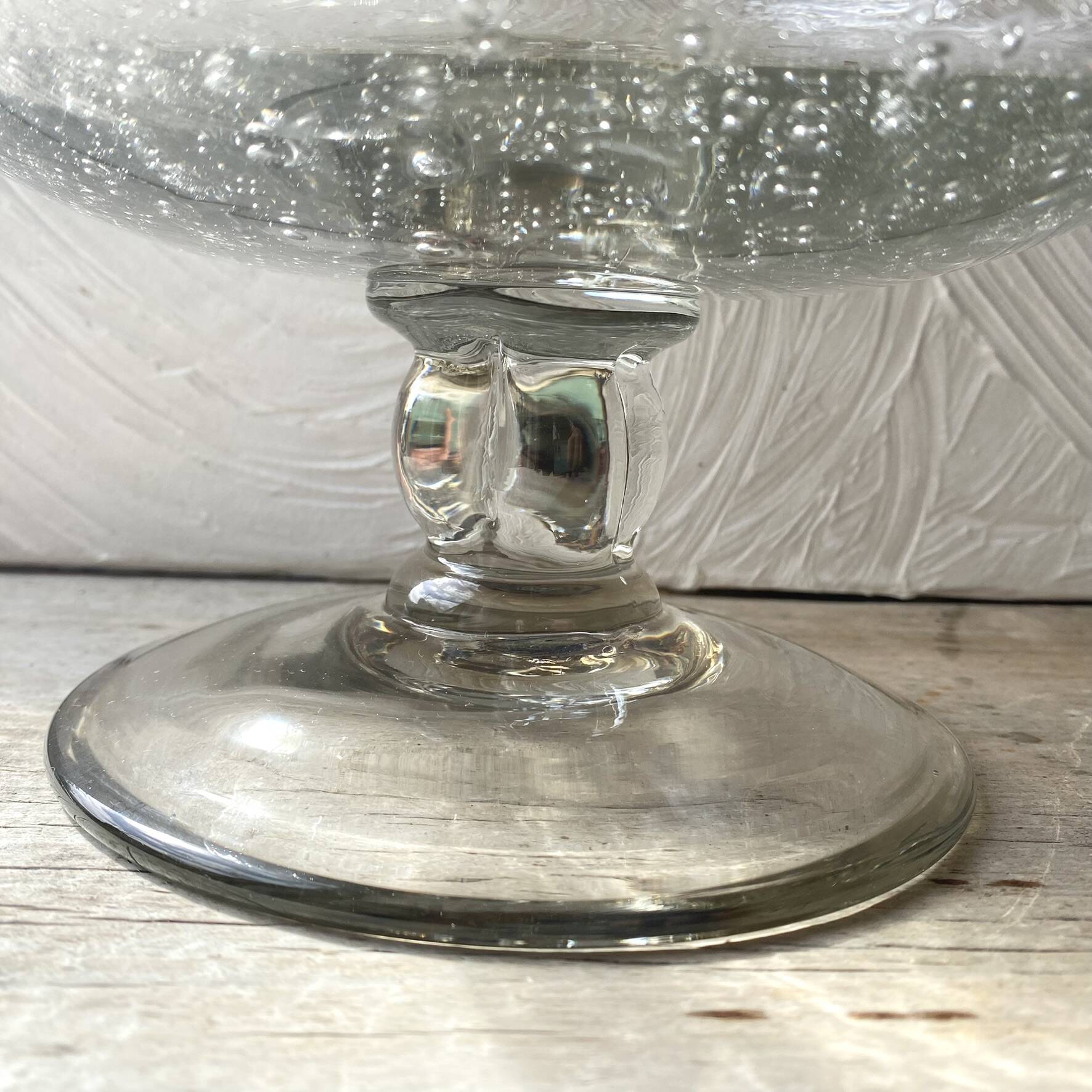 Set punch ou cocktail en verre soufflé bullé , esprit Biot