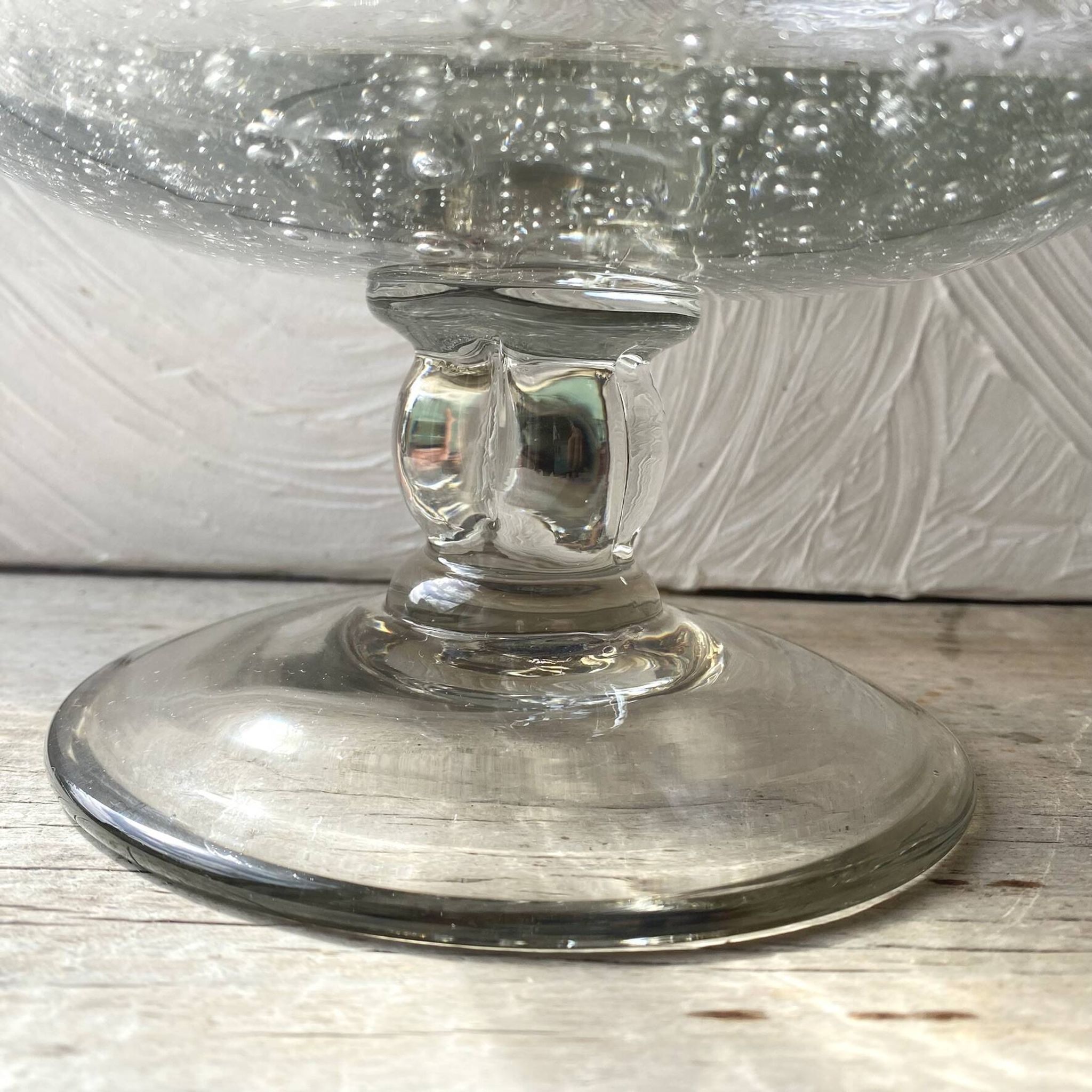 Set punch ou cocktail en verre soufflé bullé , esprit Biot