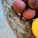 Vintage rattan basket