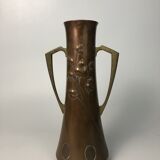 Vase Art Nouveau WMF copper and brass, circa 1900.