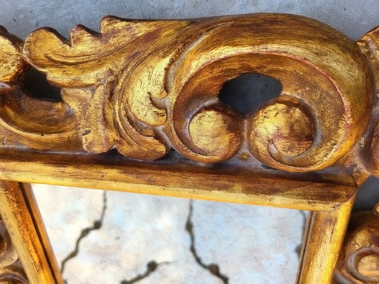 Golden cornucopia mirror