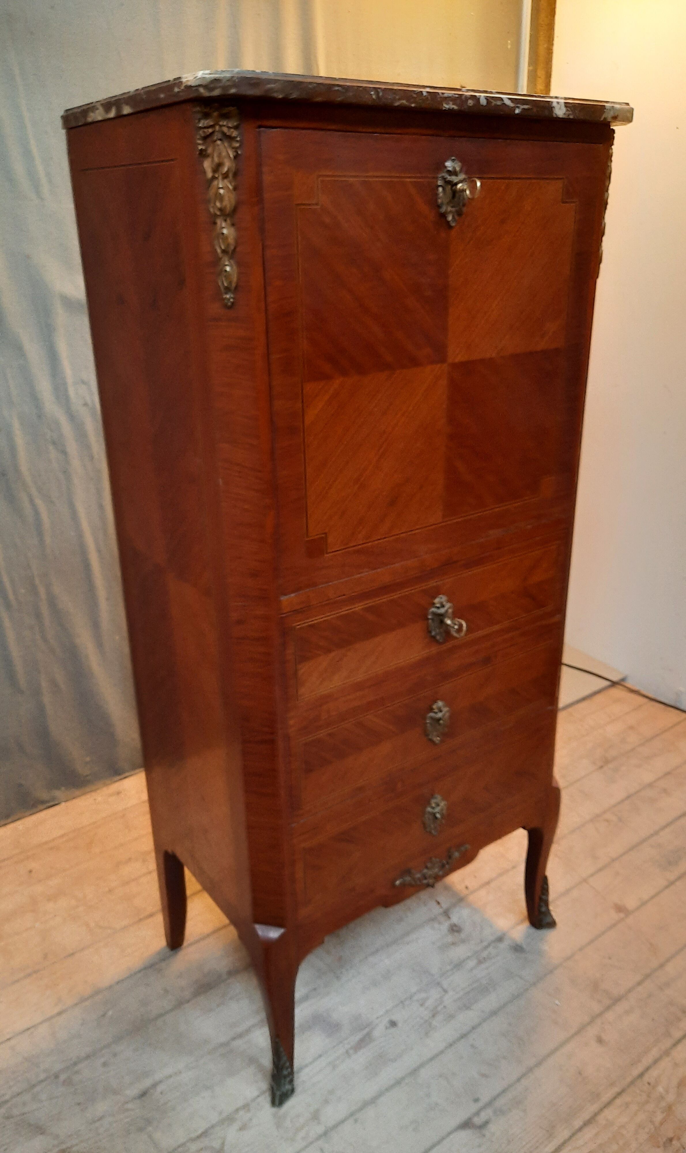 Secretaire de dame en bois de plaquage