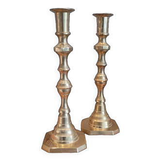 La Redoute x Selency pair of brass candle holders 17