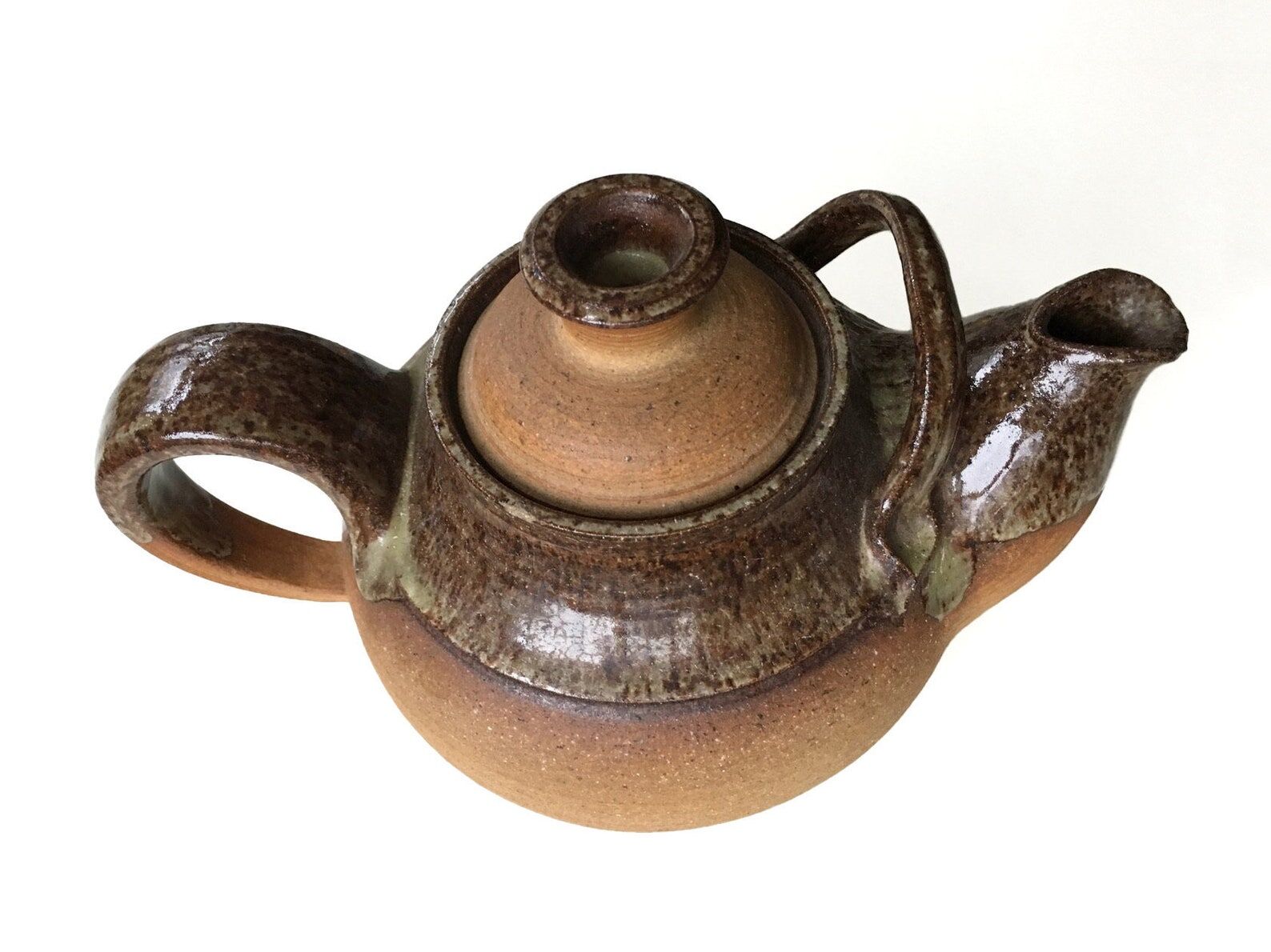 Vintage glazed sandstone teapot denmark