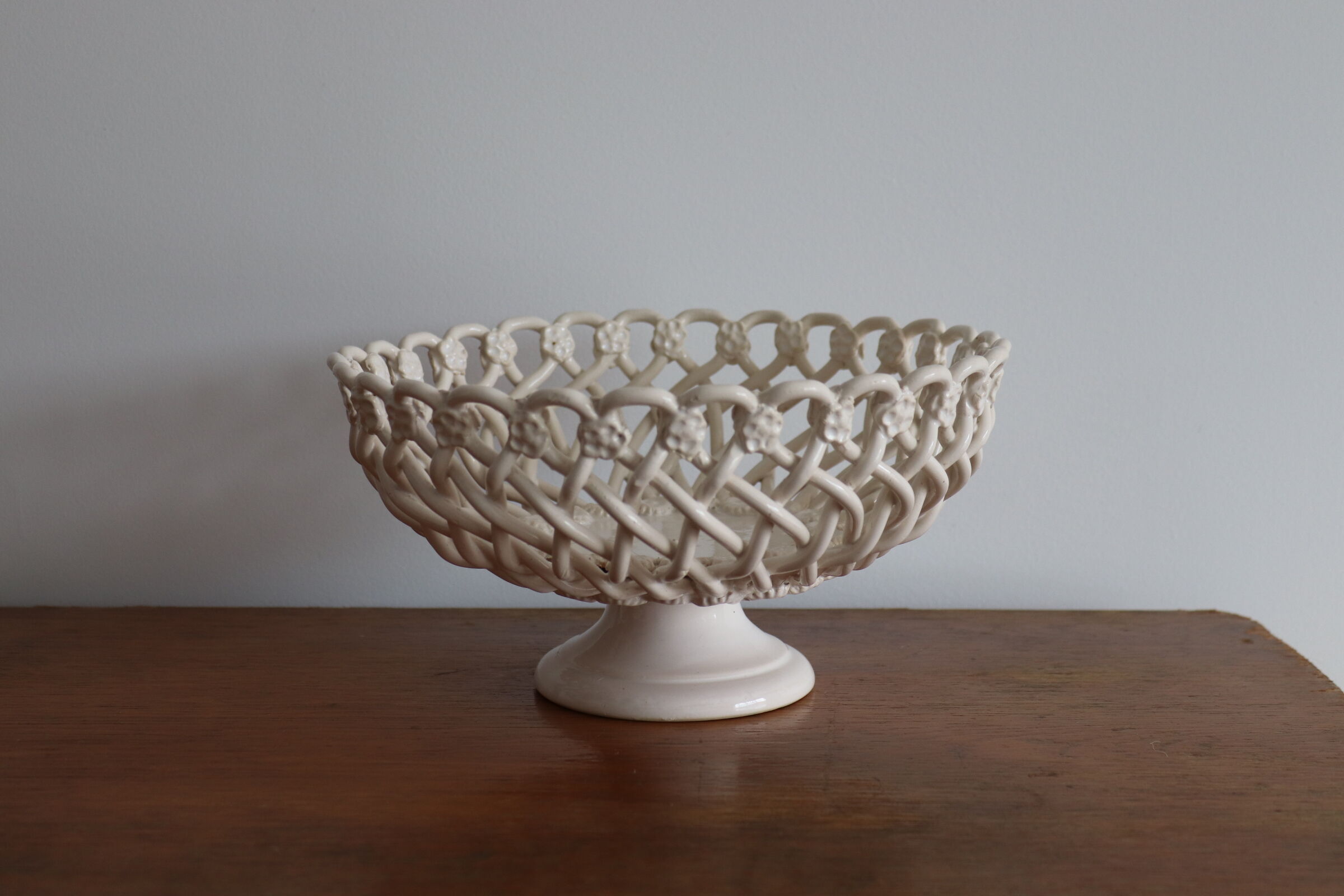 Braided ceramic basket, handmade Pichon Uzès