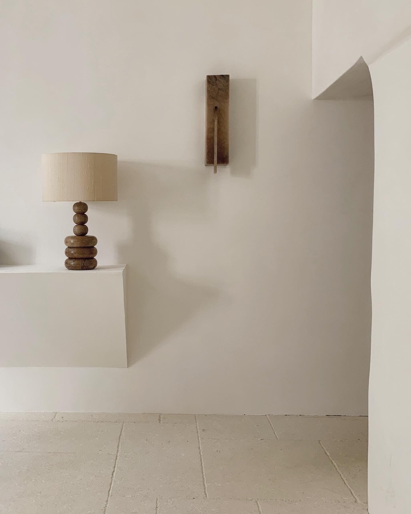 Modernist wooden lamp, 1960s