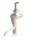 Neoclassical White Florentine Alabaster Table Lamp with Leaf Relief, Italy